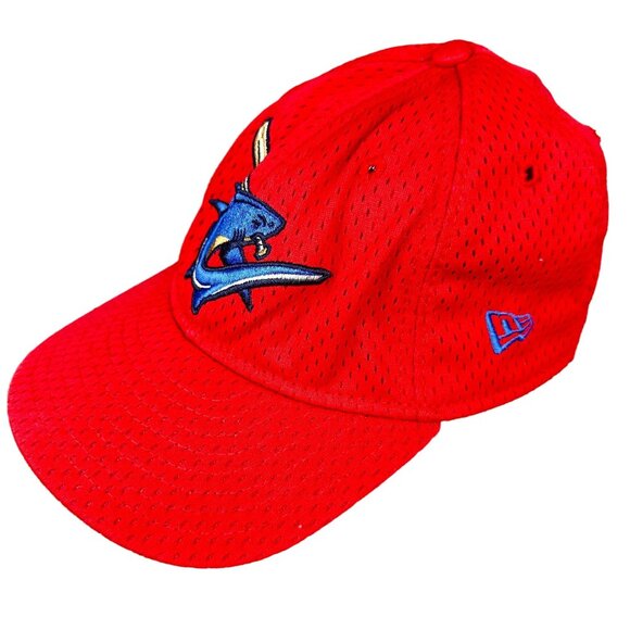 Vintage New Era Clearwater Threshers MiLB Hat Medium Large Red Mesh Strap back - Picture 7 of 13
